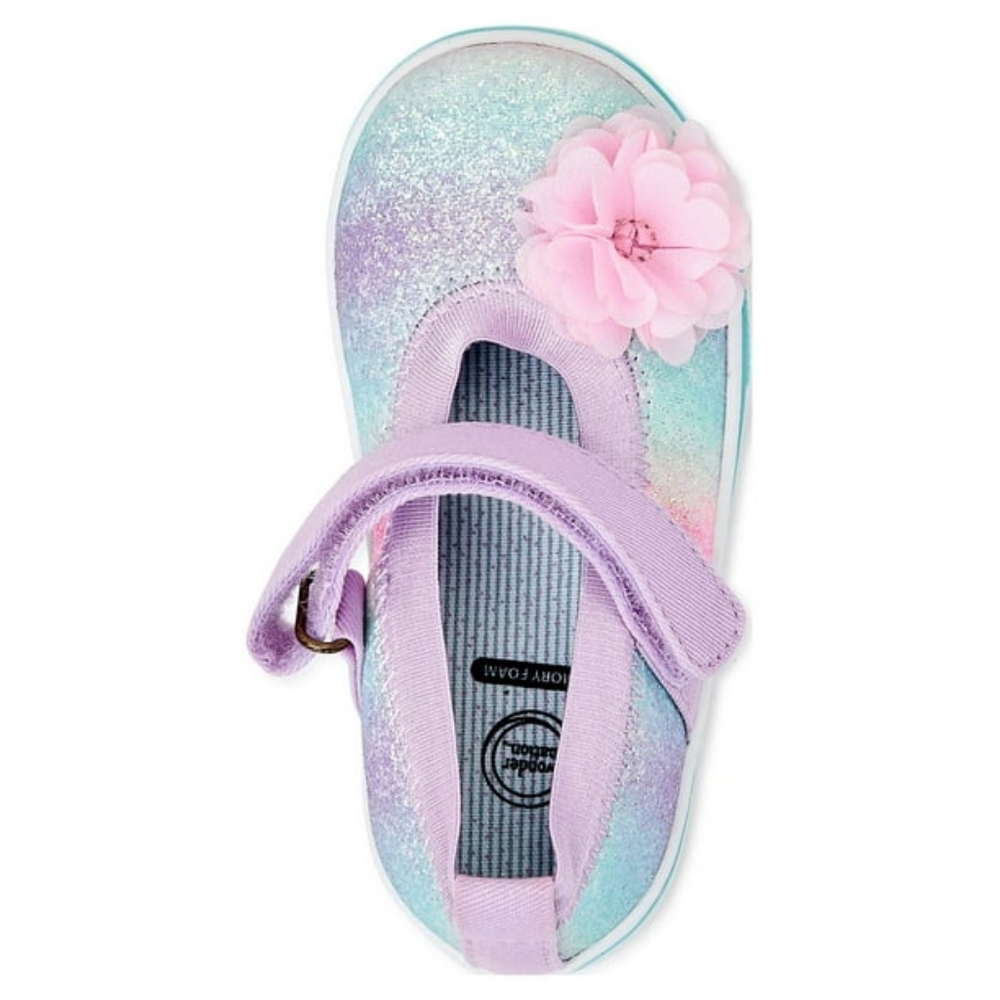 Wonder Nation Toddler Girls’ Glitter Casual Mary Jane Sneakers
